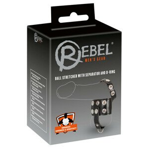 Rebel Ball Stretcher - herenyújtós péniszgyűrű (fekete)