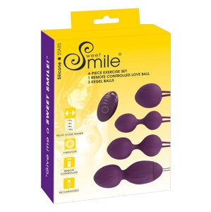 SMILE 4-Piece Exercise gésagolyó szett (lila)