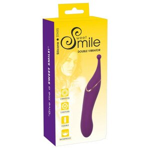 SMILE Double - akkus, 2in1 csiklóvibrátor (lila)